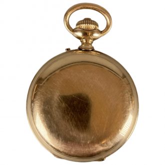 Swiss 14 carat yellow gold double dialled calendar watch Circa 1890