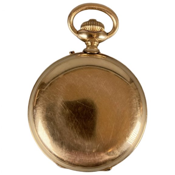 Swiss 14 carat yellow gold double dialled calendar watch Circa 1890 Swiss 14 carat yellow gold double dialled calendar watch Circa 1890