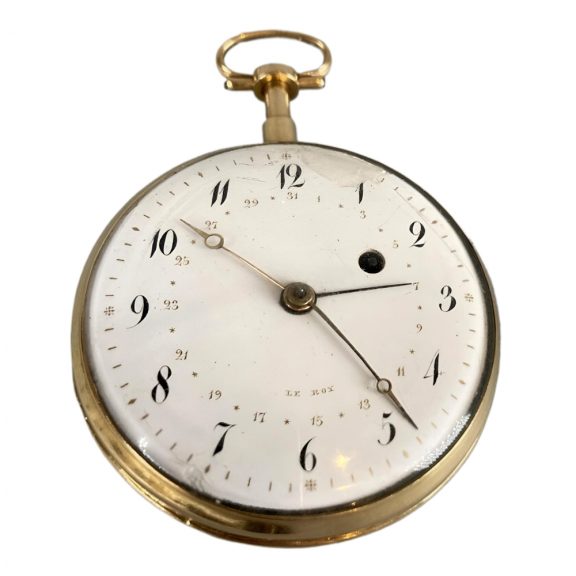 French 18K gold quarter repeating calendar watch Circa 1820 French 18K gold quarter repeating calendar watch Circa 1820