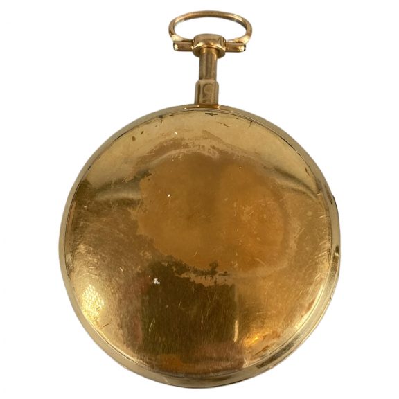 French 18K gold quarter repeating calendar watch Circa 1820 French 18K gold quarter repeating calendar watch Circa 1820