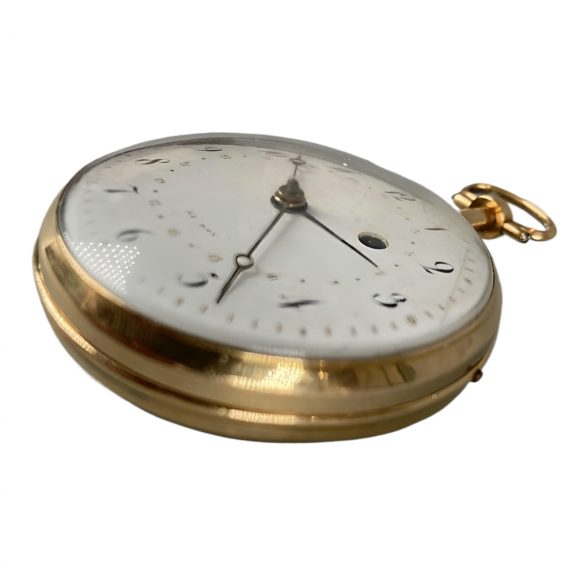 French 18K gold quarter repeating calendar watch Circa 1820 French 18K gold quarter repeating calendar watch Circa 1820