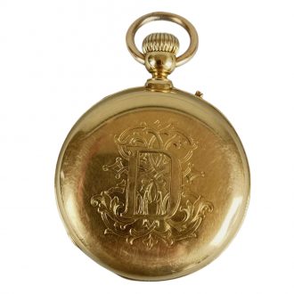 Gold astronomical perpetual calendar watch from the 19th century