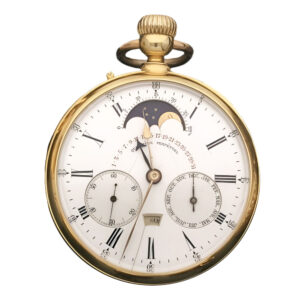 Gold astronomical perpetual calendar watch from the 19th century