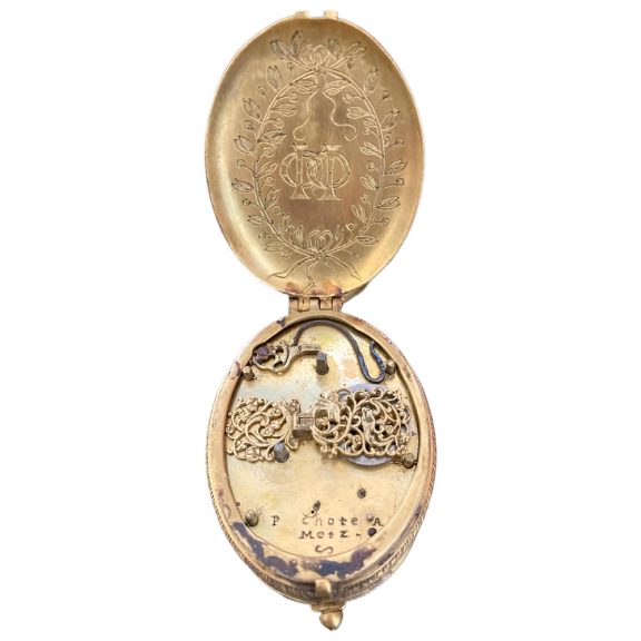 French oval brass Renaissance verge watch from the 17th century French oval brass Renaissance verge watch from the 17th century