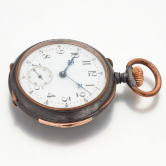 Swiss gunmetal quarter repeating lever watch Circa 1890 Swiss gunmetal quarter repeating lever watch Circa 1890
