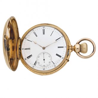 Swiss 18K yellow gold chronometer pocket watch Circa 1900