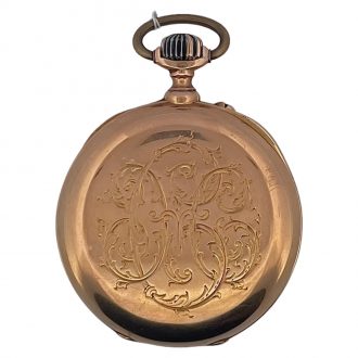 French 18K yellow gold open faced lever pocket watch Circa 1882