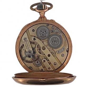 French 18K yellow gold open faced lever pocket watch Circa 1882
