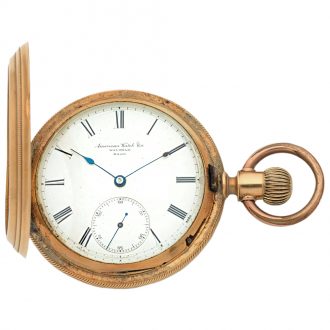 American 18K gold hunting cased pocket watch Circa 1880