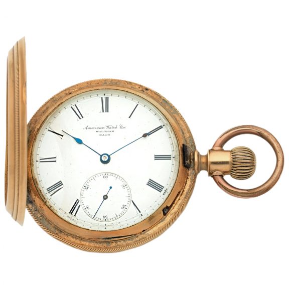 American 18K gold hunting cased pocket watch Circa 1880