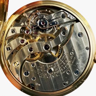 Swiss 18 carat gold open faced keyless lever watch Circa 1925