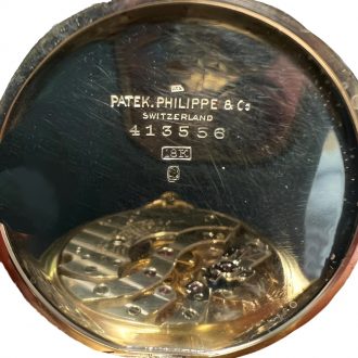 Swiss 18 carat gold open faced keyless lever watch Circa 1925