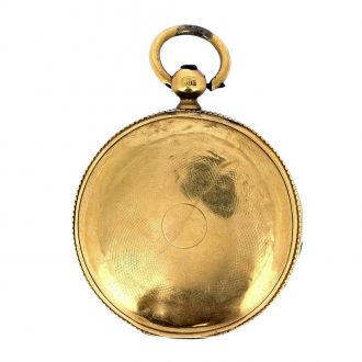 Swiss 18K gold hunting cased pocket chronometer Circa 1900 Swiss 18K gold hunting cased pocket chronometer Circa 1900