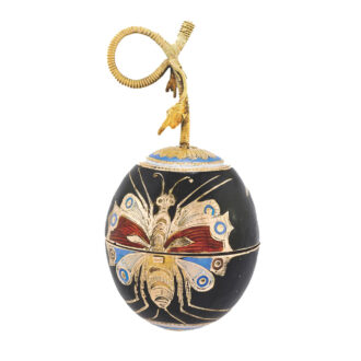 Swiss gold and enamel cherry form watch with concealed dial Circa 1800