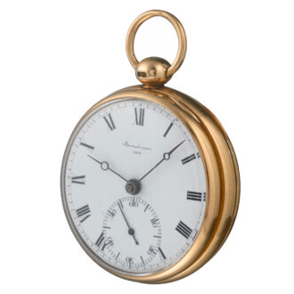 A very heavy English verge watch in a 18k gold case Circa 1820
