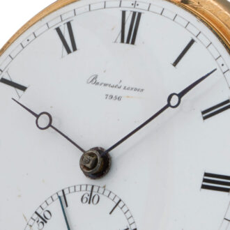 A very heavy English verge watch in a 18k gold case Circa 1820