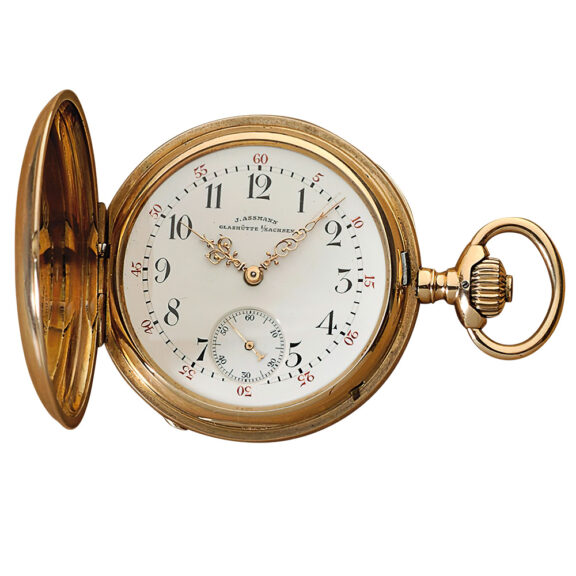 Fine German gold hunting cased pocket watch Circa 1893