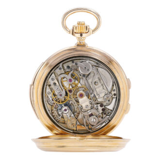 Swiss gold minute repeating split seconds watch Circa 1900