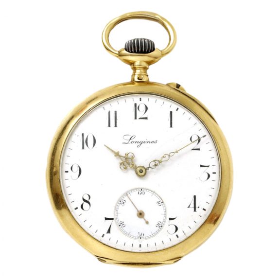 Swiss 18 carat gold open faced lever pocket watch Circa 1905