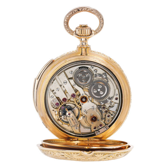 Swiss pink gold minute repeating lever watch Circa 1890 Swiss pink gold minute repeating lever watch Circa 1890