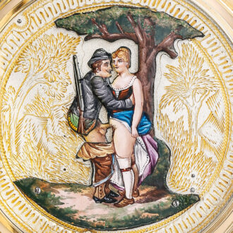 Swiss gold repeating watch with erotic automaton Circa 1870
