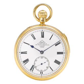 English gold open faced minute repeating lever Circa 1882