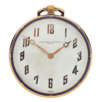 Swiss open faced lever with enamel decoration Circa 1910