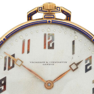 Swiss open faced lever with enamel decoration Circa 1910