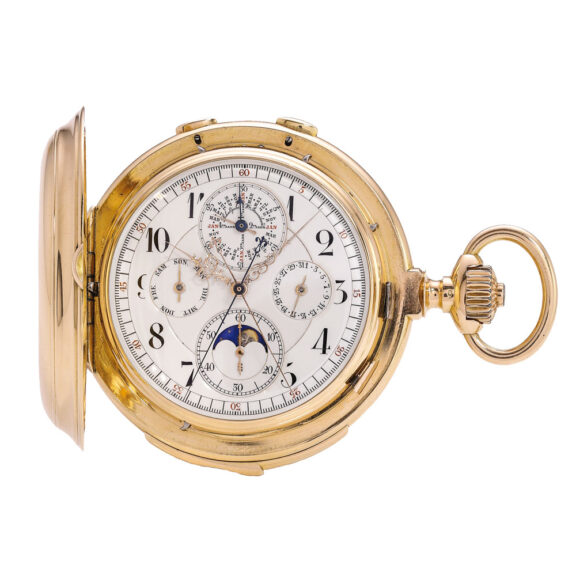 Perpetual calendar minute repeating chronograph Circa 1880