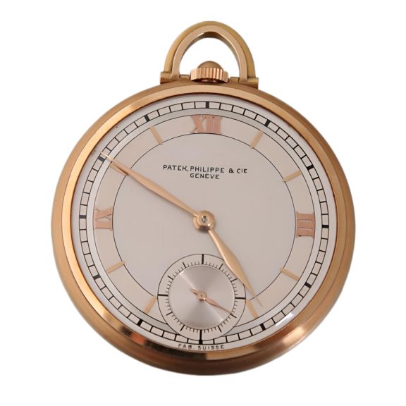 Swiss 18K gold open faced keyless lever dress watch Circa 1930