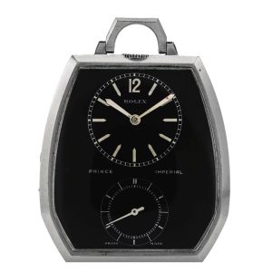 Swiss stainless steel hexagonal keyless watch Circa 1940