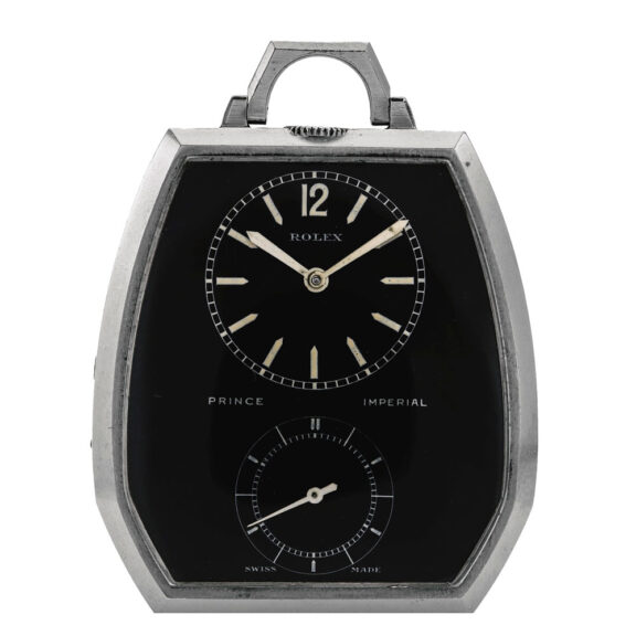 Swiss stainless steel hexagonal keyless watch Circa 1940