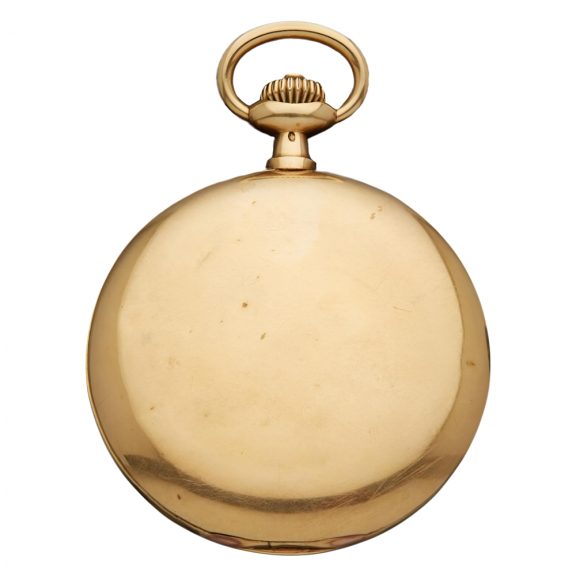 Swiss 18 carat gold Art Nouveau hunting cased watch Circa 1900 Swiss 18 carat gold Art Nouveau hunting cased watch Circa 1900