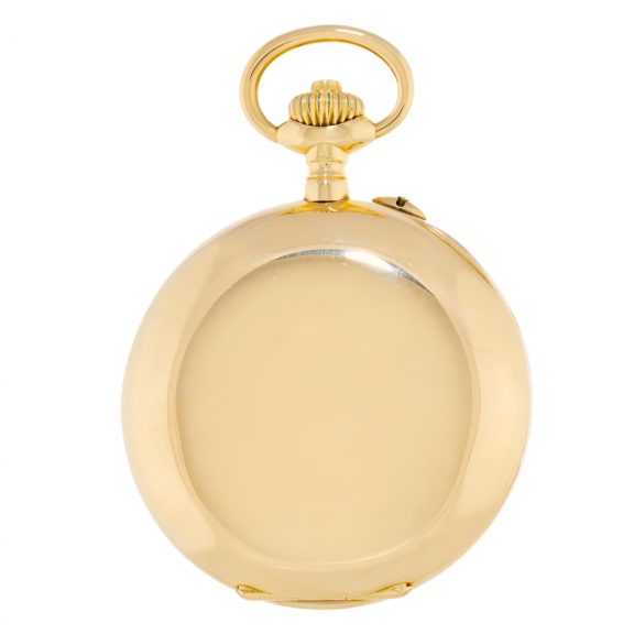 French 18K gold chronograph with 60 minute counter Circa 1906 French 18K gold chronograph with 60 minute counter Circa 1906