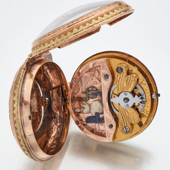 Early extremely rare French gold automaton watch Circa 1780 Early extremely rare French gold automaton watch Circa 1780