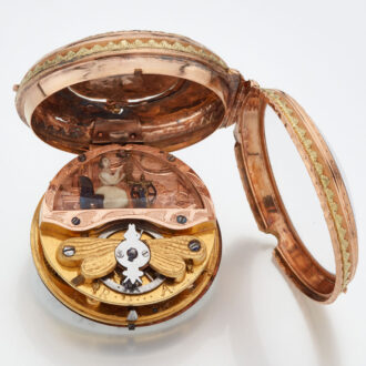 Early extremely rare French gold automaton watch Circa 1780