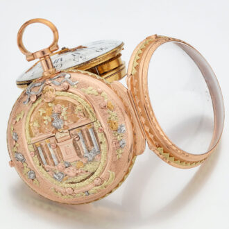 Early extremely rare French gold automaton watch Circa 1780