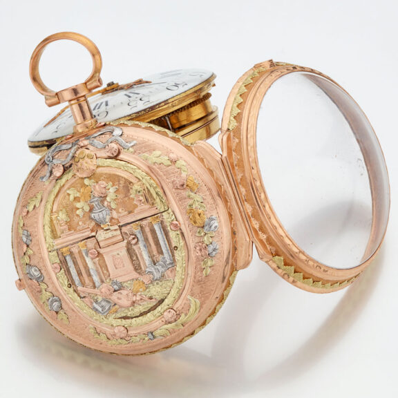 Early extremely rare French gold automaton watch Circa 1780 Early extremely rare French gold automaton watch Circa 1780
