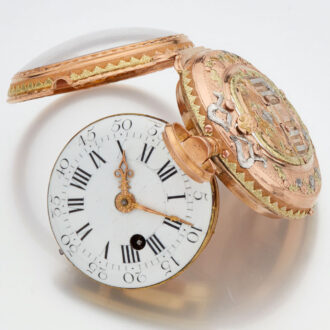 Early extremely rare French gold automaton watch Circa 1780