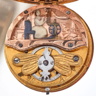 Early extremely rare French gold automaton watch Circa 1780