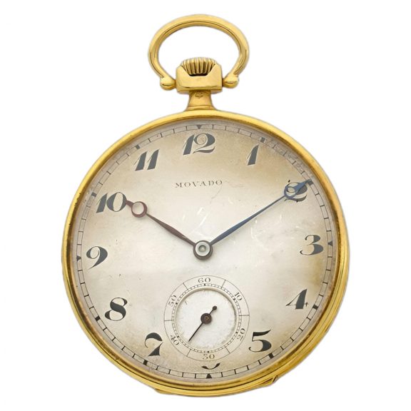 Fine Swiss 18K gold open faced lever pocket watch Circa 1910