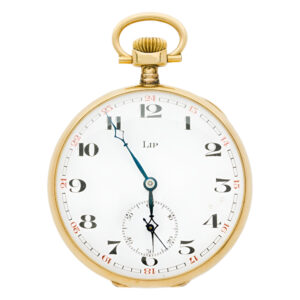 French 18 carat gold open faced dress watch Circa 1930