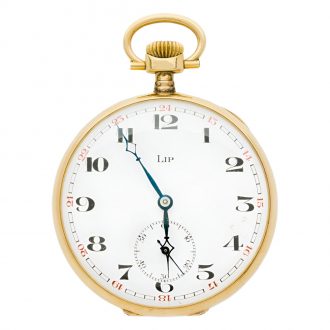 French 18 carat gold open faced dress watch Circa 1930