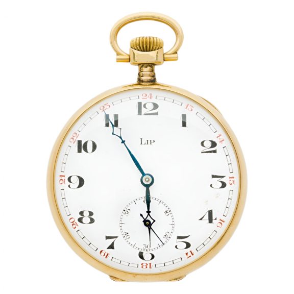 French 18 carat gold open faced dress watch Circa 1930