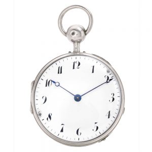 Swiss silver quarter repeating musical watch Circa 1820