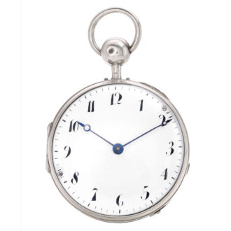 Swiss silver quarter repeating musical watch Circa 1820