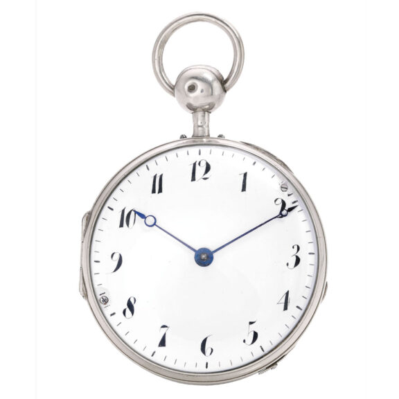 Swiss silver quarter repeating musical watch Circa 1820