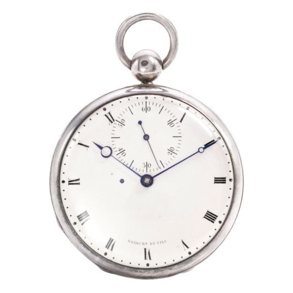 Rare French silver chronometer watch by Breguet Circa 1823