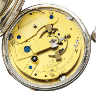 Rare French silver chronometer watch by Breguet Circa 1823
