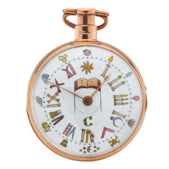 English gold verge watch with Masonic dial Circa 1810